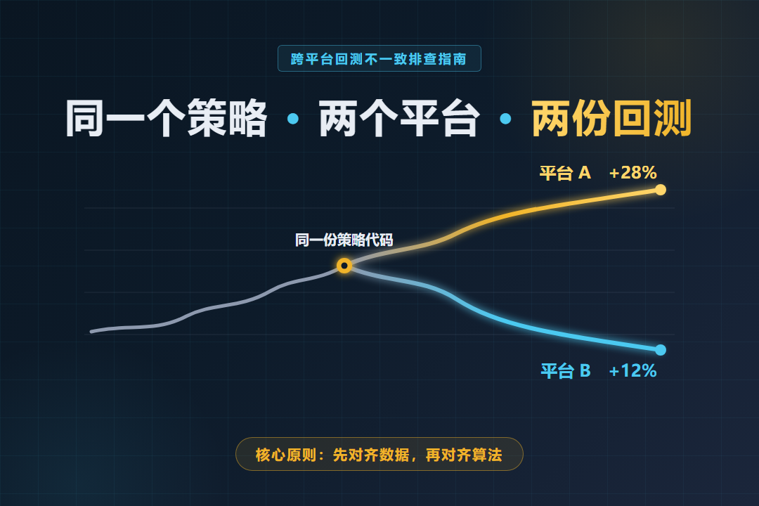 同一策略在两个平台走出两条不同的曲线
